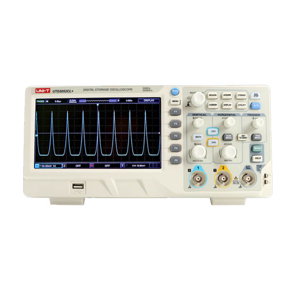 UTD2052CL+ UNI-T Digital Storage Oscilloscope 50MHz Upgradable to 100MHz جهاز اوسلسكوب 50 ميجاهرتز 2 قناة - قابل للترقية الى 100 ميجاهرتز