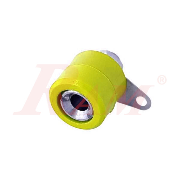 Banana Female Plug 4mm - Short - Yellow Color سوكت بنانا قصير فيميل مقاس 4ملي لون اصفر