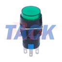 Switch Momentary 16mm Green - Self Resetting