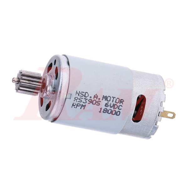 DC Motor 6V 18000 rpm - Model RS390 Motor (High Speed Motor) ماتور بترس معدن 6 فولت 18000 لفة/د