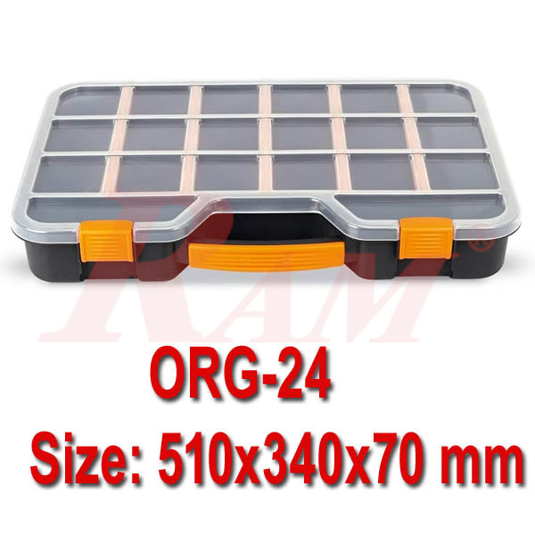 Mano Organizer ORG-24" Component Box حافظة مكونات كبيرة فواصل متغير بالقفل ماركة مانو التركية