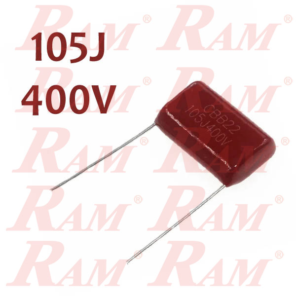 105J-400V Polypropylene Film Capacitor 1uF 400V مكثف فيلم بدون قطبية