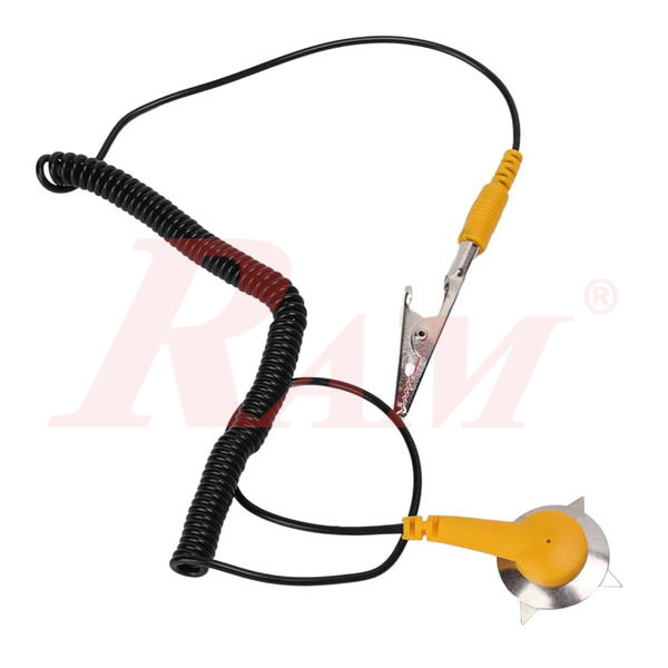 Anti-Static Grounding Line Wire - For Antistatic Table Mat ESD كلبس تفريغ ارضي لسجادة اصلاح الالكترونيات