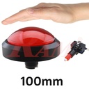Arcade Style 100mm Big Round Push Button With Red LED Light - Massive Arcade Button with LED