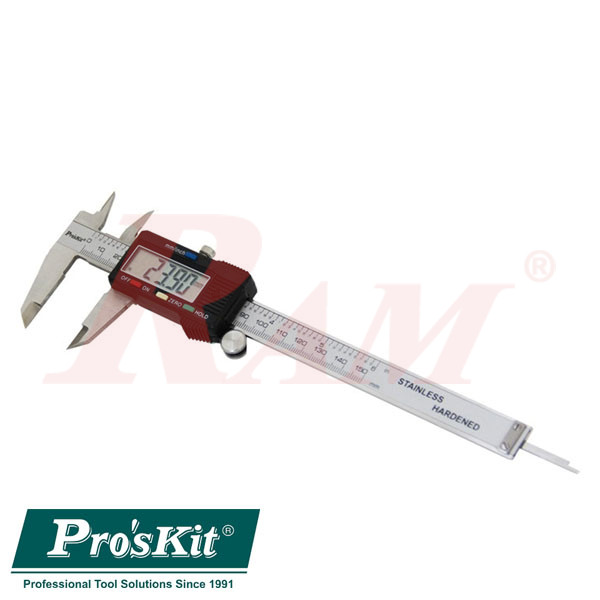Pro'sKit® PD-151 Electronic Caliper Digital Vernier Caliper - High Accuracy - Micrometer 150mm/6"  قدمة ورنية رقمية 150 مم ماركة بروزكيت