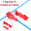 T-Tap Size T1 (0.5mm - 1.5mm) Wire Connector Bridge to Connect Without Cutting Wires