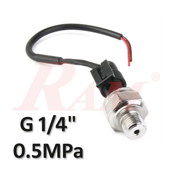 0.5MPa Pressure Transducer Transmitter Sensor G1/4" Stainless Steel