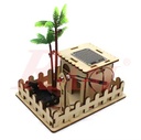 DIY Wood Coconut Tree House With Rain Drop Detector Sensor - Science Toy