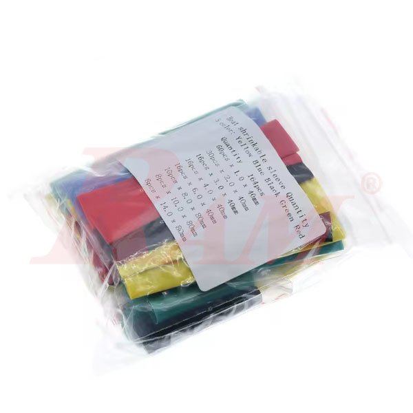 Bag of Heat Shrink 164pcs/set Color كيس شرنك مكرونة حراري للعزل ملون 164 قطعة