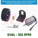 JGB37-520 DC Geared Motor 6Vdc 166 rpm Complete Set With Encoder