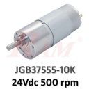 DC Geared Motor 24Vdc 500 rpm - Model JGB37555-10K