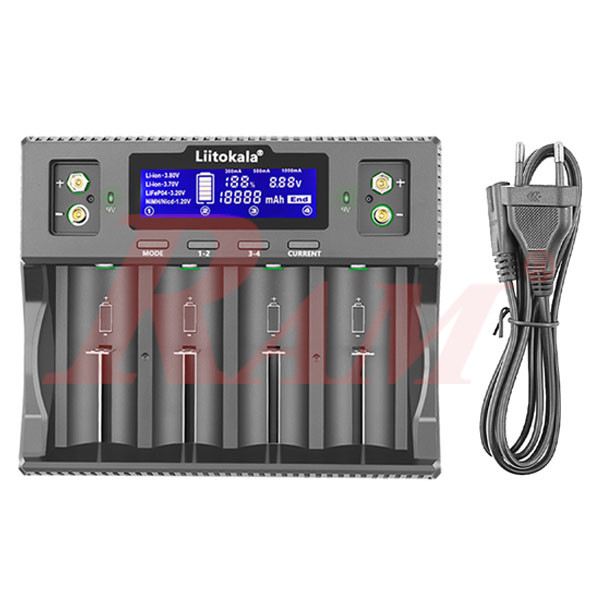 LiitoKala® Lii-D4XL Battery Charger Li-ion Battery - 4 Battery Slots شاحن ليتوكالا احترافي 4 بطاريات