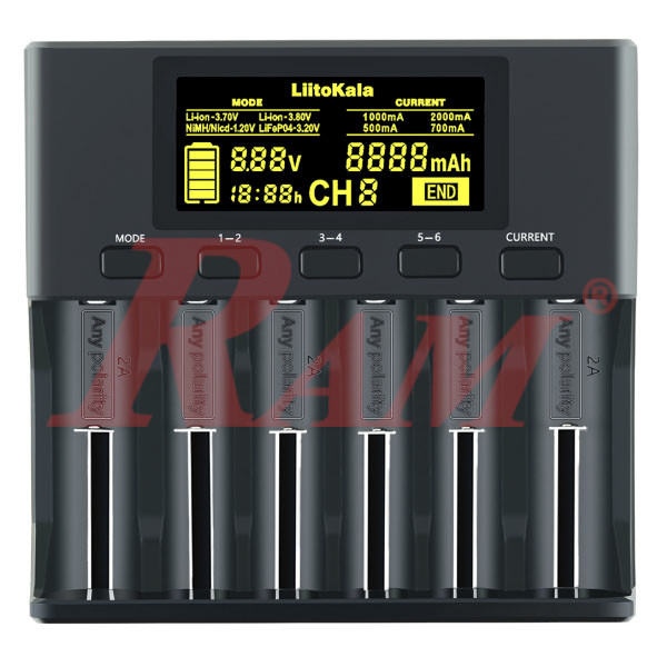 LiitoKala® Lii-S6 Battery Charger Li-ion Battery