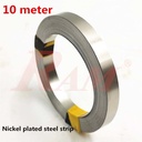 Spot Welding Roll 7mm Nickel Strip 0.12x7mm - 99.96% Pure Nickel (10m/roll) رول شريط نيكل نقي عرض 7مم للحام الكهربي للبطاريات الليثيوم - بكرة 10متر