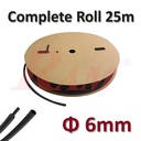 Heat Shrink Φ 6mm - 1 Roll 25 Meters بكرة 25م هيت شرنك مكرونة حراري للعزل قطر 6 ملم
