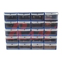 20 Clear Plastic Drawer Set  وحدة ادراج مكونات 20 درج بالفواصل