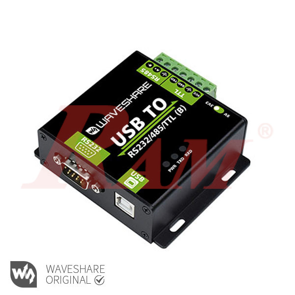 Waveshare® USB To RS232/485/TTL Interface Converter, Industrial Grade Isolated USB Converter 