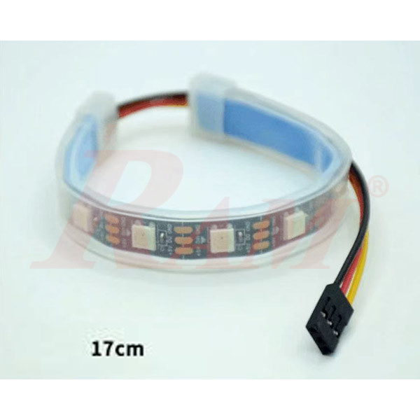 RGB 5V Programmable LED Strip - 10 LEDs / 17 cm long