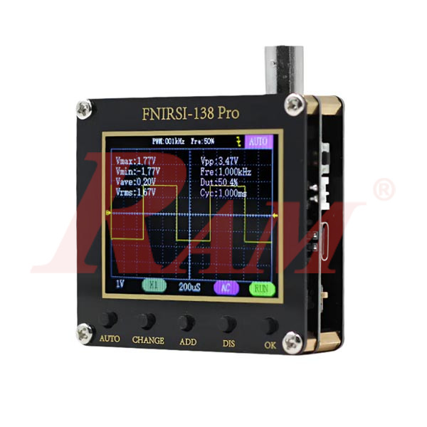 FNIRSI® DSO-138Pro Pocket Size Digital Oscilloscope Kit 200KHz أوسيلوسكوب رقمي صغير جيب لحد 200 كيلوهرتز