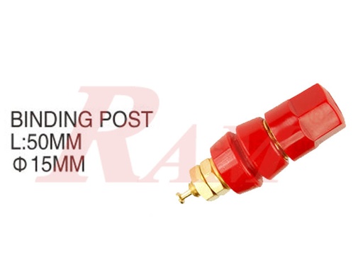 [AD69.RED] Binding Post 25A Rating - Red Color (AD69) سوكت مدخل كبير 25 امبير احمر