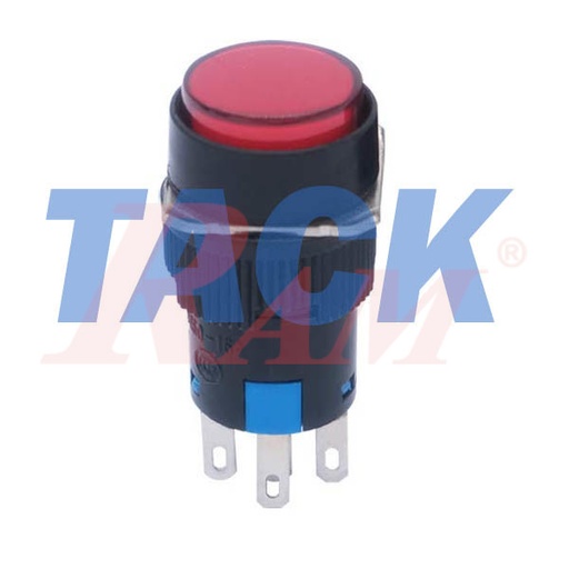 [PB.BIG.3PIN.TACK.RED] مفتاح لحظي Tack بلاستيك 16 ملم - لون احمر