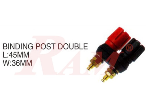 [AD75] Binding Post Double Pole 25A Rating - Red/Black Color (AD75) سوكت مدخل كبير مجوز 25 امبير