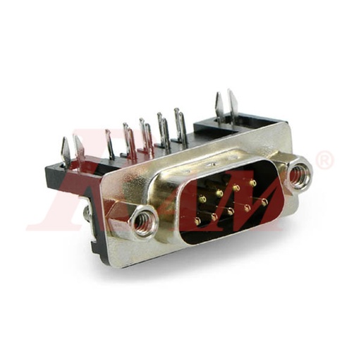 [DB6.PCB.DB9.MALE] D-SUB DB9 Male Right Angle PCB Mount (SKU#DB6) سوكيت DB9 لحام على بوردة ذكر