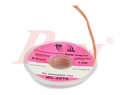 [SOLDER.WICKER.CHINA] Solder Wicker WL2015 Width 2mm Length 1.5m شيلد قصدير لفك لحام المكونات