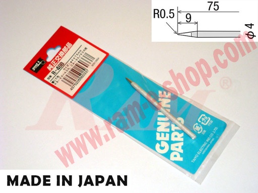 [R48B.TIP.GOOT] goot® R48B Replacement Normal Tip for Soldering Irons (30W/40W) KX30/KX40 سن عادي لماكوة اللحام ماركة جوت اليابانية خاص بكاوية اللحام قدرة 40 او 30 واط