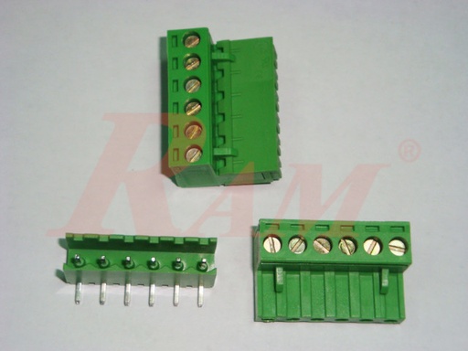 [RC6.6PIN.CONNECTED] RC6 - 6 Pin Pluggable Terminal Block Pitch 5.08mm