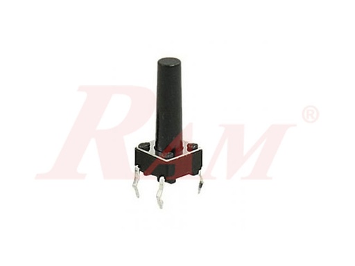 [PRESS4PIN.SONY] Press 4pin 6x6x12 mm Tack Switch مفتاح برس 4 طرف مقاس 6×6×12 ملم اكس طويل