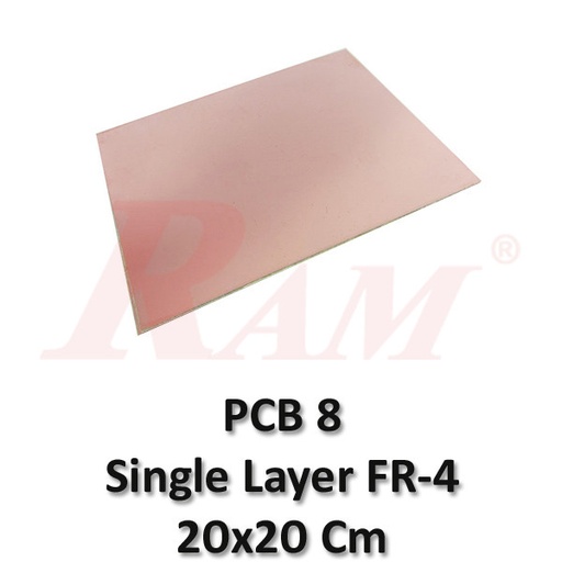 [PCB8.FR4.20X20] PCB FR4 Single Layer 20x20 cm2 (SKU#PCB8)
