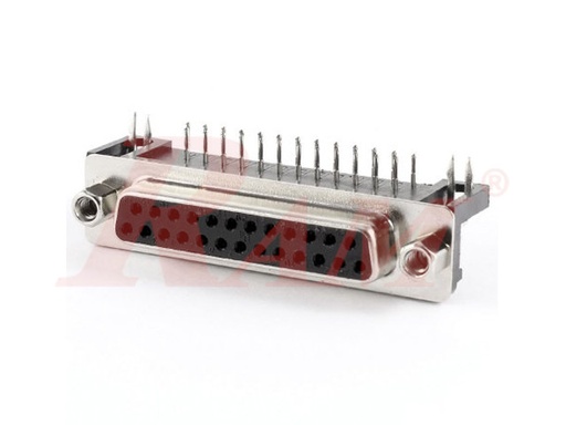 [DB9.PCB.DB25.FEMALE] D-SUB DB25 Female Right Angle PCB Mount (SKU#DB9)