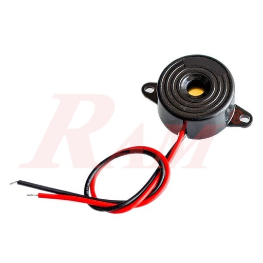 [BUZZER12V.BIG.BLACK] Buzzer Big Size 3~24V Piezo Electronic Alarm بازر صفارة انذار حجم كبير اسود
