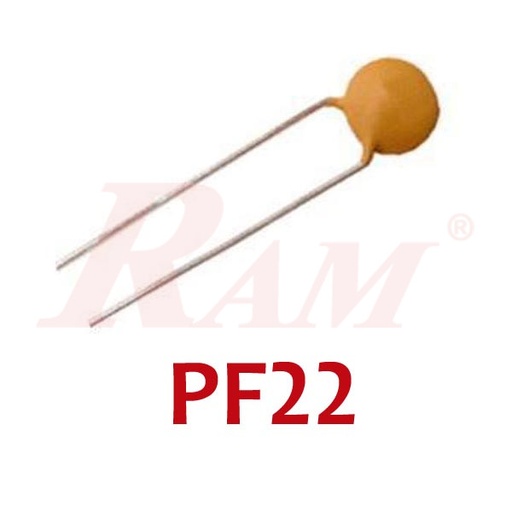 [C.PF.22] Capacitor مكثف PF22 سيراميك 22 بيكو فاراد 25 فولت (22pF 25V)