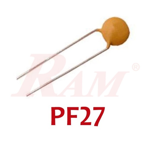 [C.PF.27] Capacitor مكثف PF27 سيراميك 27 بيكو فاراد 25 فولت (27pF 25V)