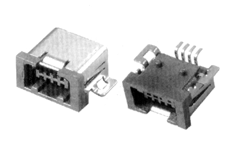 [USB4.4PIN] USB Connector on PCB 4 Pin Mini A Type Female (SKU#USB4)