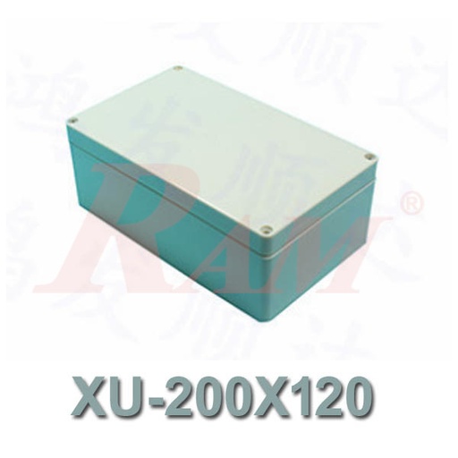 [BOX.XU200X120] Plastic Project Box XU-200X120 Size 200x120x72 mm علبة مشروع بلاستيك