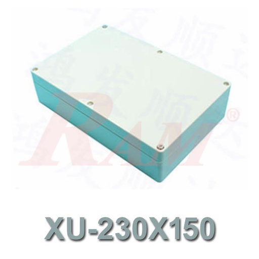 [BOX.XU230X150] Plastic Project Box XU-230X150 Size 230x150x60 mm علبة مشروع بلاستيك