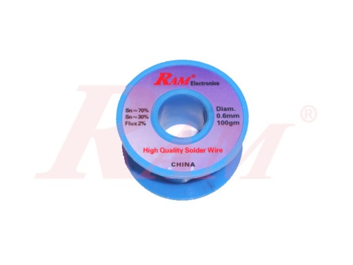 [SOLDER.WIRE.RAM.100GM] Solder Wire RAM High Quality 100gm Sn70/Pb30