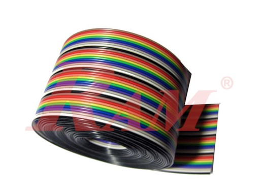 [FLAT.CABLE.COLOR.34P] Multicolor 34 pin Dupont Flat Ribbon Cable (1 Meter)