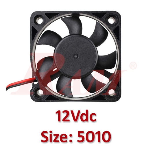 [FAN.12VDC.5010] Cooling Fan 12Vdc Size 50x50x10mm