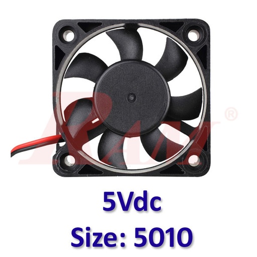 [FAN.5VDC.5010] Cooling Fan 5Vdc Size 50x50x10mm مروحة تبريد 5 فولت