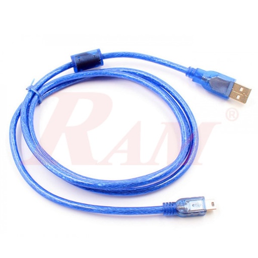[USB.CABLE.MINI] كابل يو اس بي ميني USB Mini شيلد عالي الجودة  - طول 1.4 م
