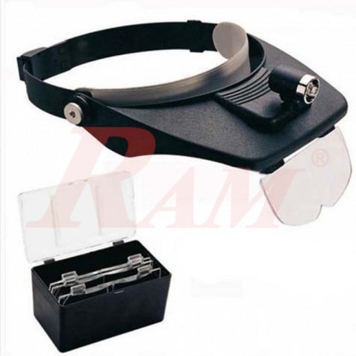 [MAGNIFIER.HEAD] عدسة مكبرة رأس خفيفة محمولة - مع اضائة
