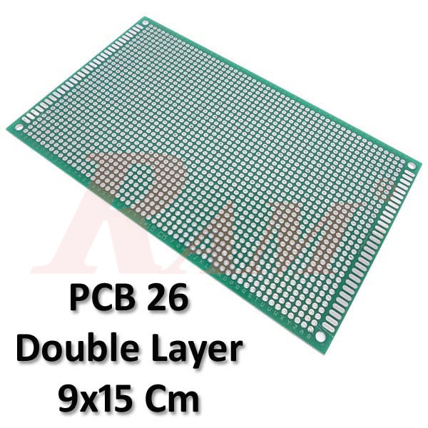 PCB FR-4 Dots Holes 9x15 cm2 Double Side With Green Musk (SKU#PCB26 ...