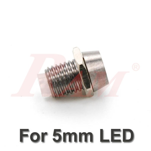 [COVER.LED.METAL.5MM] LED 5mm Metal Cover - LED Bezel Holder جراب ليد معدني 5 ملم