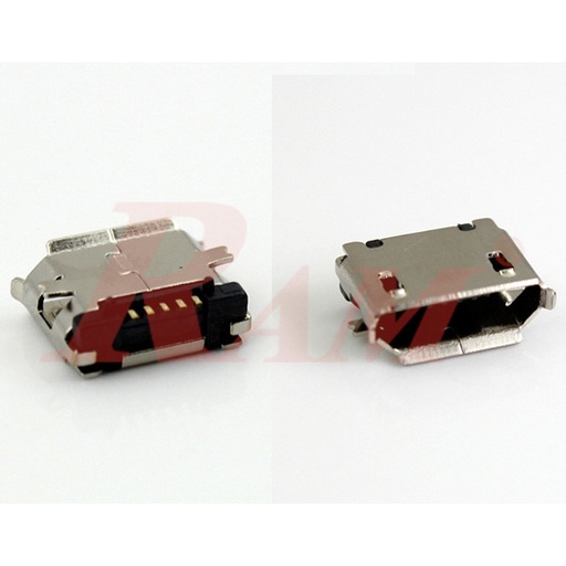 [USB6.MICRO.PCB] USB Connector on PCB Micro B Type Female 5 Pin (SKU#USB6)