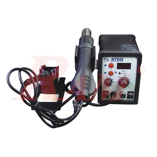 [HOT.AIR.878D] Hot Air 878D Digital Control SMD ESD + Soldering Station محطة لحام بالهواء الساخن مع شاشة للحرارة رقمية مزودة بماكوة لحام