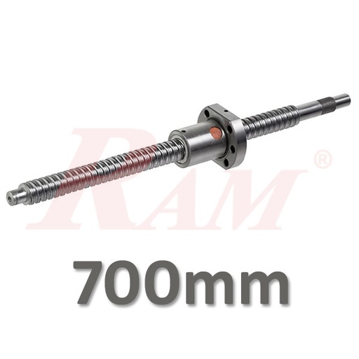 Ball Screw 1605 - 700mm Machine Ending With Flange Nut